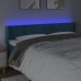 Cabecero con LED de terciopelo azul oscuro 163x16x78/88 cm