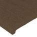 Cabecero con LED de tela marrón oscuro 83x16x78/88 cm