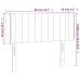 Cabecero con LED de tela marrón oscuro 83x16x78/88 cm
