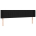 Cabecero con LED de tela negro 163x16x78/88 cm