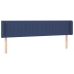 Cabecero con LED de tela azul 183x16x78/88 cm