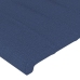 Cabecero con LED de tela azul 183x16x78/88 cm