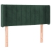 Cabecero con LED de terciopelo verde oscuro 93x16x78/88 cm