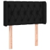 Cabecero con LED de tela negro 83x16x78/88 cm