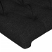 Cabecero con LED de tela negro 147x16x78/88 cm