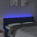 Cabecero con LED de tela azul 147x16x78/88 cm