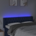 Cabecero con LED de tela azul 163x16x78/88 cm