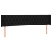 Cabecero con LED de tela negro 183x16x78/88 cm