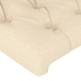 Cabecero con LED de tela crema 183x16x78/88 cm