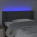 Cabecero con LED de tela gris oscuro 83x16x78/88 cm