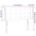 Cabecero con LED de tela negro 103x16x78/88 cm