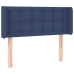 Cabecero con LED de tela azul 103x16x78/88 cm