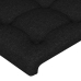 Cabecero con LED de tela negro 147x16x78/88 cm