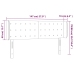 Cabecero con LED de tela negro 147x16x78/88 cm