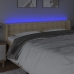 Cabecero con LED de tela crema 163x16x78/88 cm