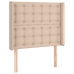 Cabecero con LED cuero sintético capuchino 103x16x118/128cm