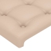 Cabecero con LED cuero sintético capuchino 103x16x118/128cm