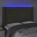 vidaXL Cabecero con LED de tela gris taupe 147x16x118/128 cm