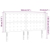 Cabecero con LED de tela negro 183x16x118/128 cm