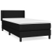 Cama box spring con colchón tela negro 90x190 cm