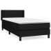 Cama box spring con colchón tela negro 90x190 cm