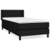 Cama box spring con colchón tela negro 90x190 cm