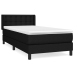 Cama box spring con colchón tela negro 90x190 cm