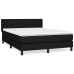 Cama box spring con colchón tela negro 140x190 cm