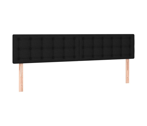 Cama box spring con colchón tela negro 180x200 cm