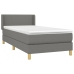Cama box spring con colchón tela gris oscuro 80x200 cm