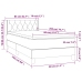 Cama box spring con colchón tela color crema 80x200 cm