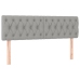 Cama box spring con colchón tela gris claro 160x200 cm