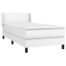 Cama box spring con colchón cuero sintético blanco 100x200 cm