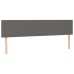 Cama box spring con colchón cuero sintético gris 160x200 cm