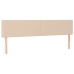 Cama box spring con colchón cuero sintético capuchino 200x200cm