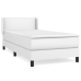 Cama box spring con colchón cuero sintético blanco 80x200 cm