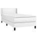 Cama box spring con colchón cuero sintético blanco 80x200 cm