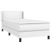 Cama box spring con colchón cuero sintético blanco 90x190 cm