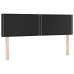 Cama box spring con colchón cuero sintético negro 140x190 cm
