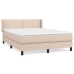 Cama box spring con colchón cuero sintético capuchino 140x190cm