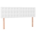 Cama box spring con colchón cuero sintético blanco 140x190 cm