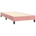 Cama box spring con colchón terciopelo rosa 90x190 cm