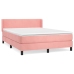 Cama box spring con colchón terciopelo rosa 140x200 cm