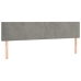 Cama box spring con colchón terciopelo gris claro 160x200 cm