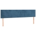Cama box spring con colchón terciopelo azul oscuro 160x200 cm