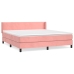 Cama box spring con colchón terciopelo rosa 180x200 cm