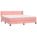 Cama box spring con colchón terciopelo rosa 160x200 cm