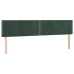 Cama box spring con colchón terciopelo verde oscuro 180x200 cm