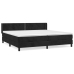 Cama box spring con colchón terciopelo negro 200x200 cm