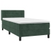 Cama box spring con colchón terciopelo verde oscuro 80x200 cm